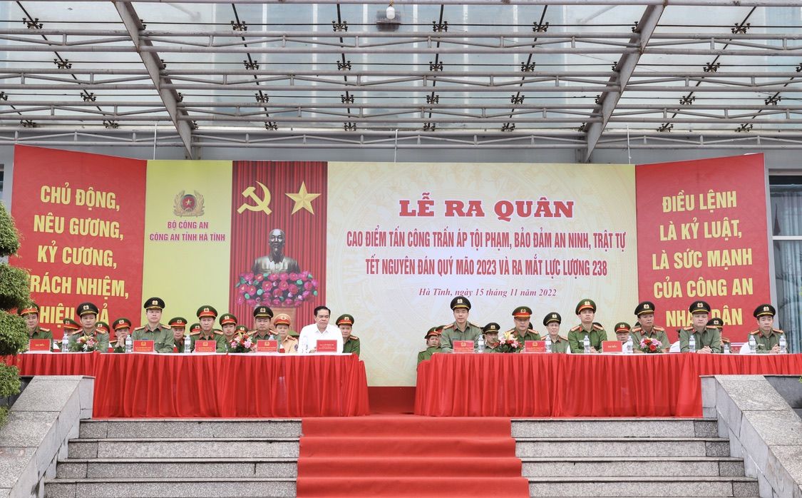 Hà Tĩnh: Ra quân trấn áp tội phạm dịp Tết Nguyên đán Quý Mão 2023