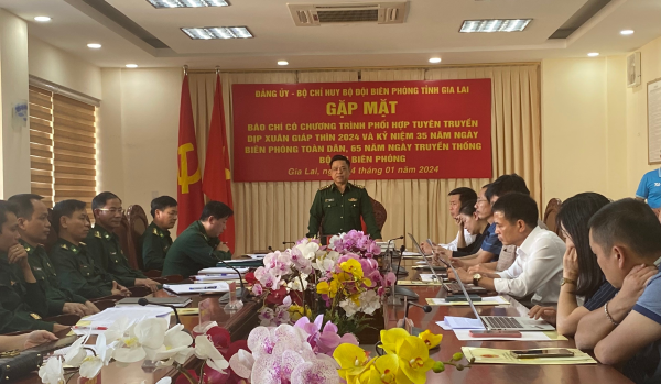 BCH Bộ đội Biên phòng tỉnh Gia Lai gặp mặt báo chí đầu Xuân Giáp Thìn