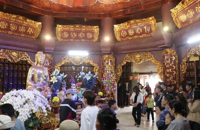 Bắc Ninh: Hàng vạn du khách trẩy hội Khán hoa mẫu đơn Chùa Phật Tích