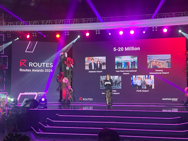 Sân bay quốc tế Cam Ranh lọt Top 05 tại sự kiện giải thưởng vinh danh các sân bay xuất sắc trong tiếp thị phát triển đường bay do Routes Asia 2024 bình chọn