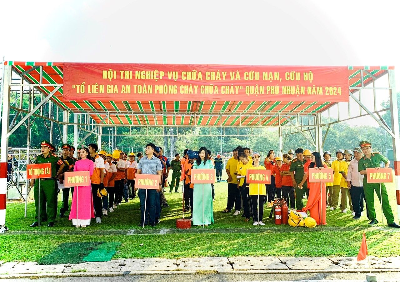 Phú Nhuận tổ chức Hội thi nghiệp vụ chữa cháy và cứu nạn, cứu hộ “Tổ liên gia an toàn phòng cháy chữa cháy” năm 2024