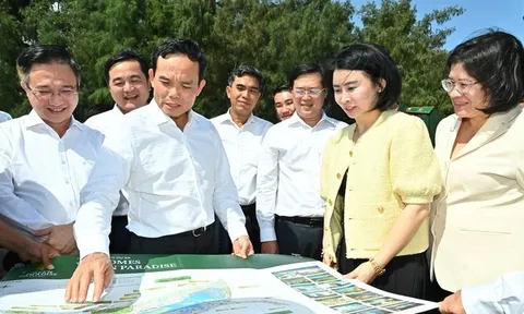 Bí thư Thành ủy TPHCM Trần Lưu Quang khảo sát tiến độ dự án Khu đô thị du lịch lấn biển Cần Giờ