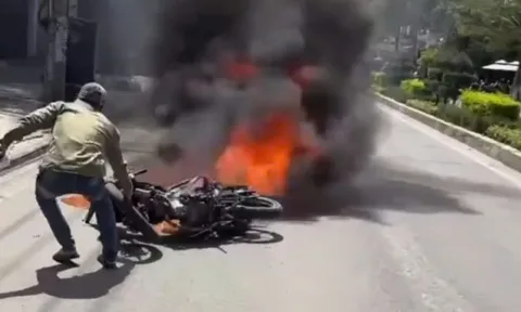 Khánh Hoà: Tạm giam thanh niên vi phạm giao thông, đốt xe máy tại chốt CSGT