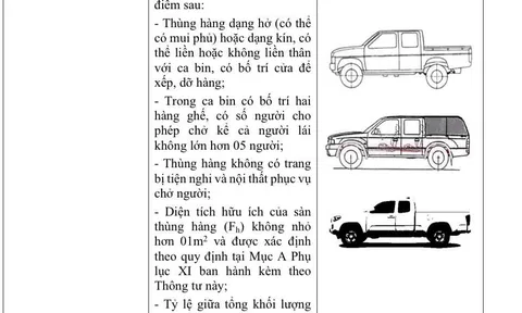 CSGT lý giải về ô tô con Pickup và ô tô tải Pickup