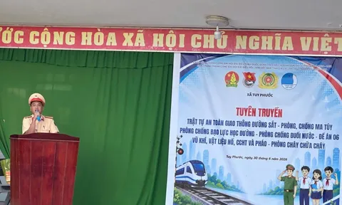 Gia Lai: CSGT Tuy Phước tuyên truyền kỹ năng an toàn cho hơn 600 học sinh