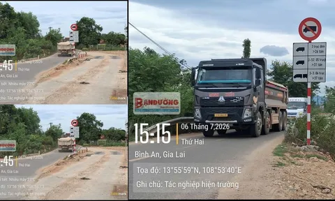 Gia Lai: Nhiều xe tải trọng lớn chở đất đua nhau chạy trên tuyến ĐH26