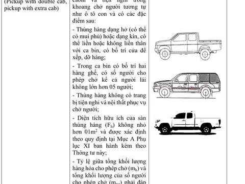 CSGT lý giải về ô tô con Pickup và ô tô tải Pickup