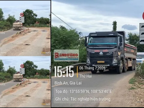 Gia Lai: Nhiều xe tải trọng lớn chở đất đua nhau chạy trên tuyến ĐH26