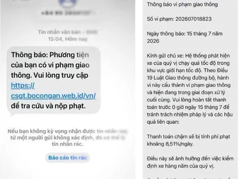 Cảnh báo chiêu trò giả mạo thông báo phạt nguội để lừa đảo, chiếm đoạt tài sản
