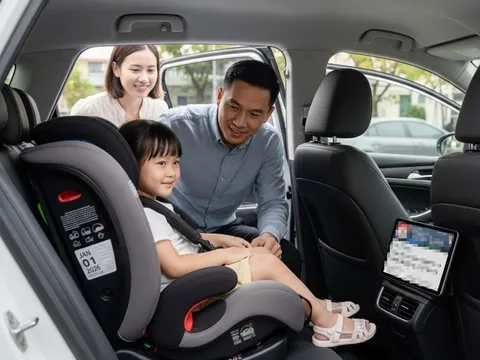 Phạt cảnh cáo lỗi không dùng ghế an toàn cho trẻ