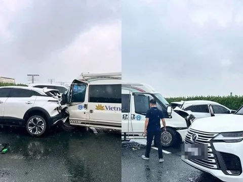 Tạm giữ lái xe ô tô Lexus lạng lách gây TNGT liên hoàn trên cao tốc Pháp Vân Cầu Giẽ